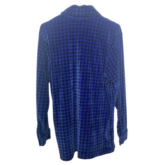 NWT- Dressbarn Houndstooth Button Down Shirt - Picture 2 of 6